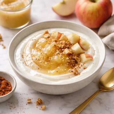 Yogurt with applesauce