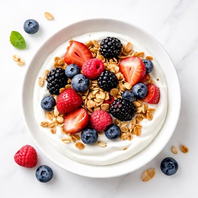Yogurt with berries and granola