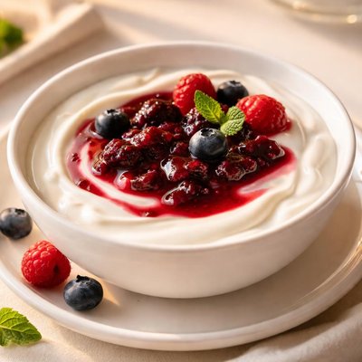 Yogurt with confiture