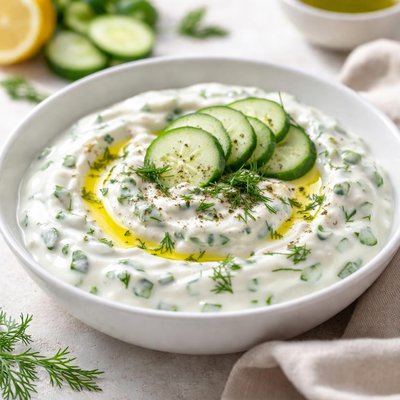 Yogurt with cucumber