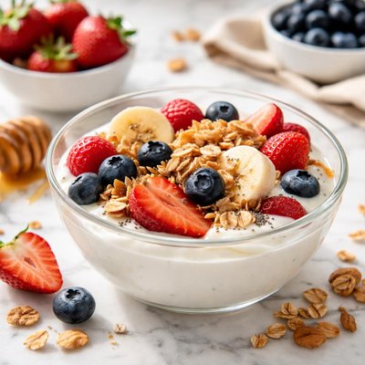 Yogurt with fruit and granola
