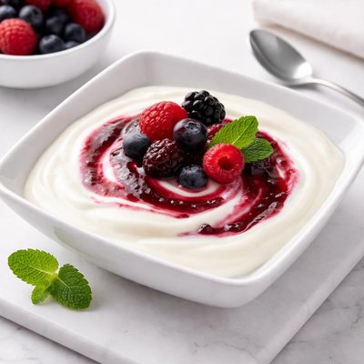Yogurt with fruit jam
