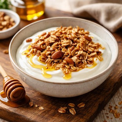 Yogurt with honey and granola
