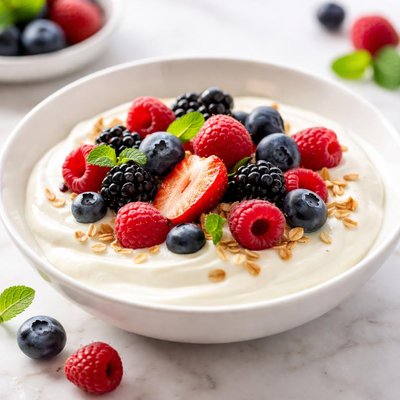 Yogurt with mixed berries