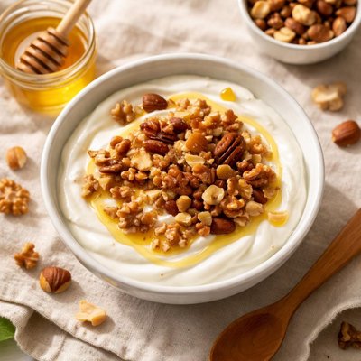 Yogurt with nuts and honey