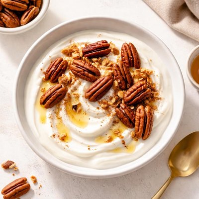 Yogurt with pecans