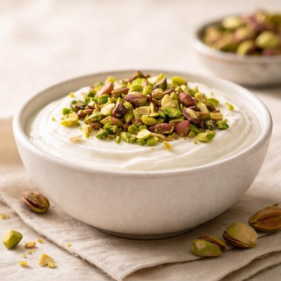 Yogurt with pistachios