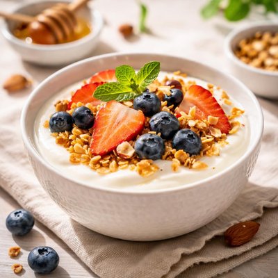 Yogurt with toppings