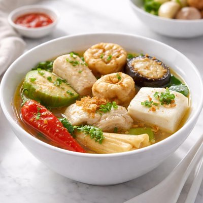 Yong tau foo soup