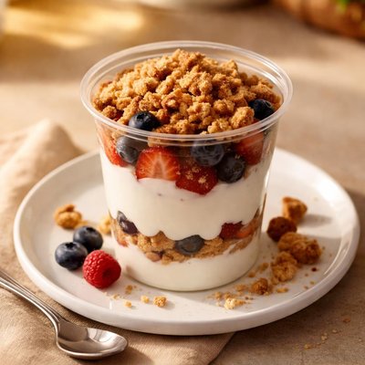 Yougurt parfait with cookie crumbs chick fil a