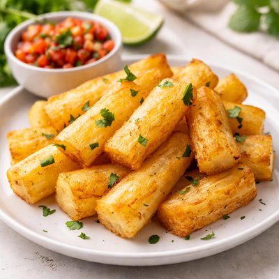 Yuca frita en tajadas