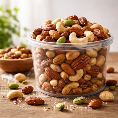 Yummy snack tub salted mixed nut kernels
