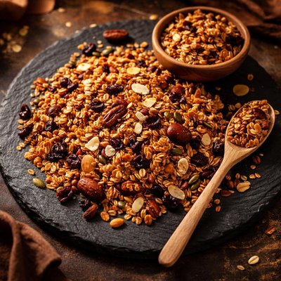 Zelfgemaakte granola