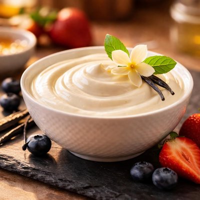 Zero fat vanilla yogurt
