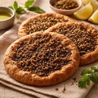 Zetar brown flour manakish