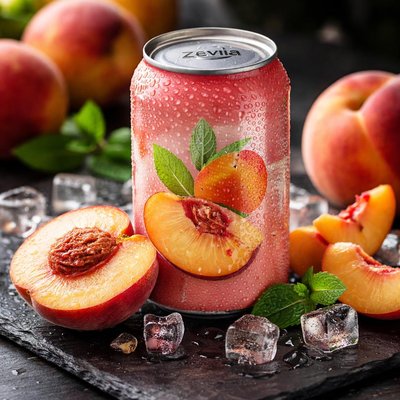 Zevia zero sugar peach
