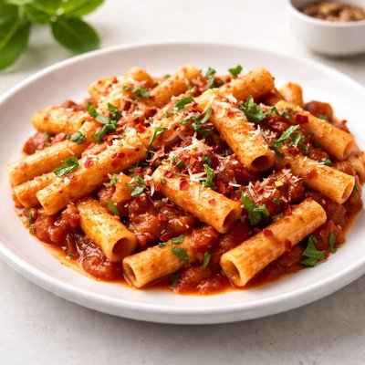 Ziti with marinara sauce