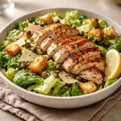 Zou zous grilled chicken ceasar salad