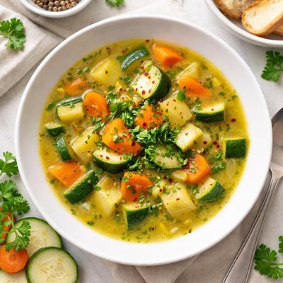 Zucchini and carrot soup