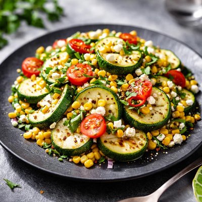 Zucchini and corn salad
