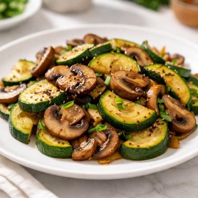 Zucchini and mushroom stir fry