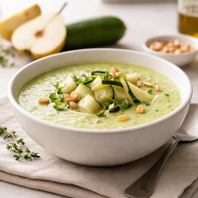 Zucchini and pear soup