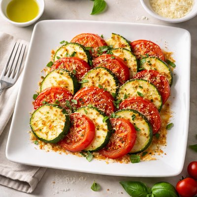 Zucchini and tomato casserole