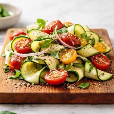 Zucchini and tomato salad