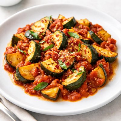 Zucchini and tomato sauce