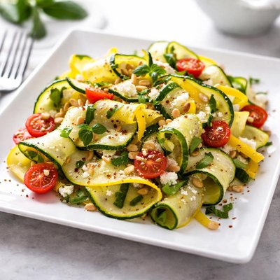 Zucchini and yellow squash salad