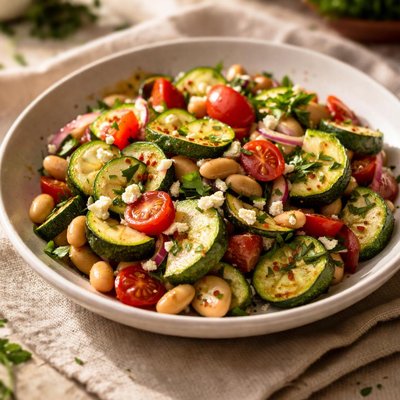 Zucchini bean salad