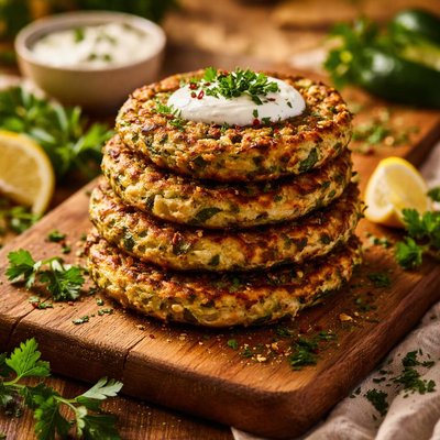Zucchini burger patty