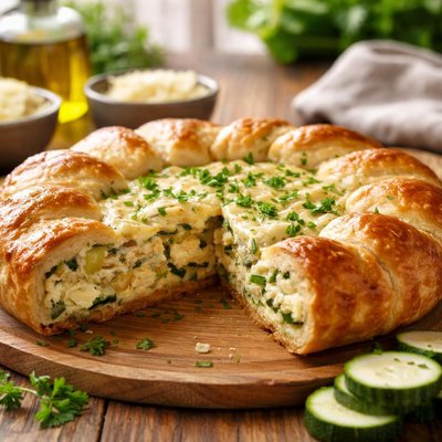 Zucchini crescent pie