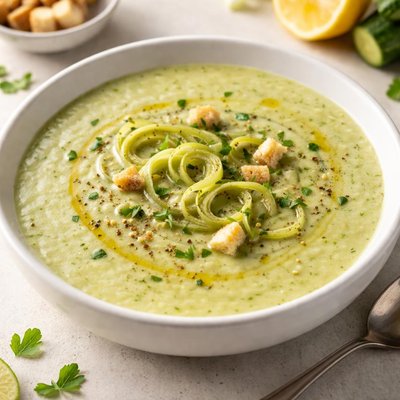 Zucchini leek soup