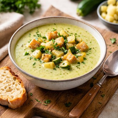 Zucchini potato soup