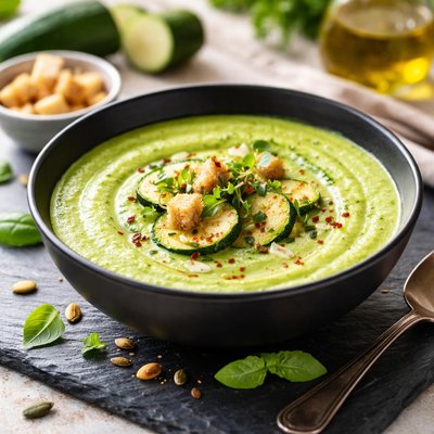 Zucchini puree soup
