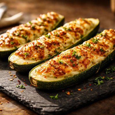 Zucchini with cheese