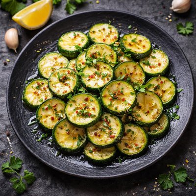 Zucchini with lemon juice