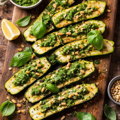 Zucchini with pesto