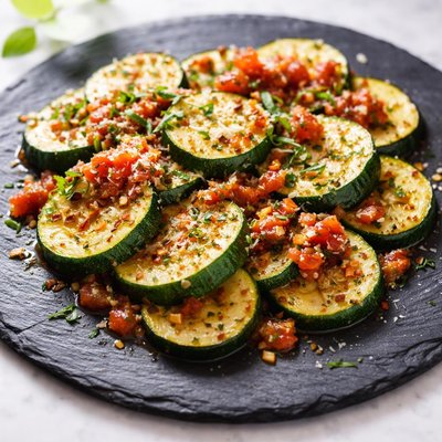 Zucchini with sauce