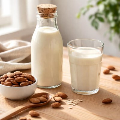 Zuckerfreie mandelmilch