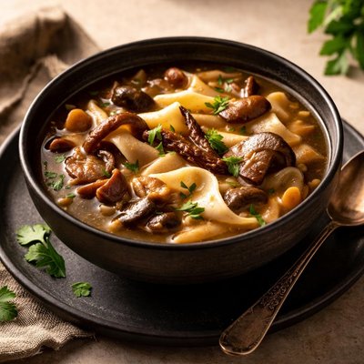 Zupa grzybowa z makaronem