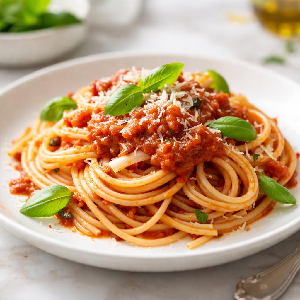 Pasta With Tomato Sauce And Cheese