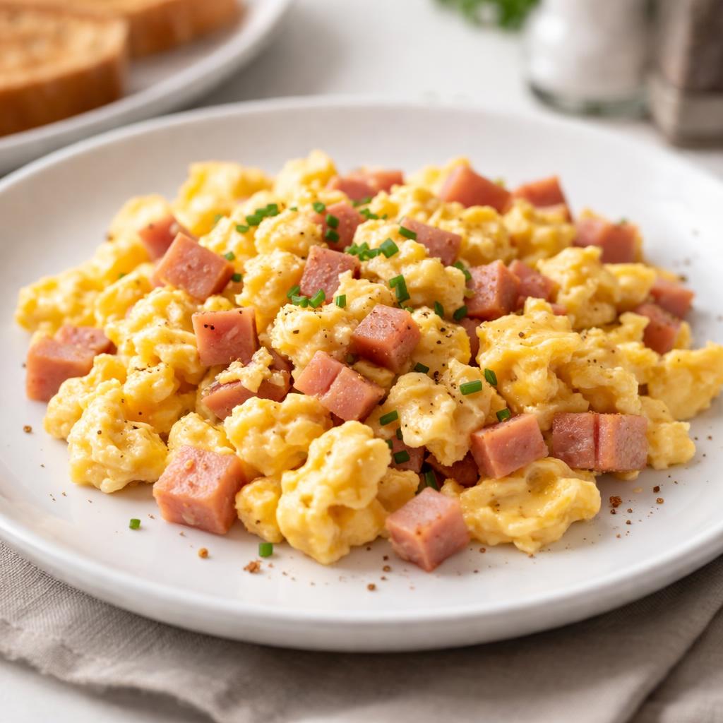 Scrambled Eggs With Ham