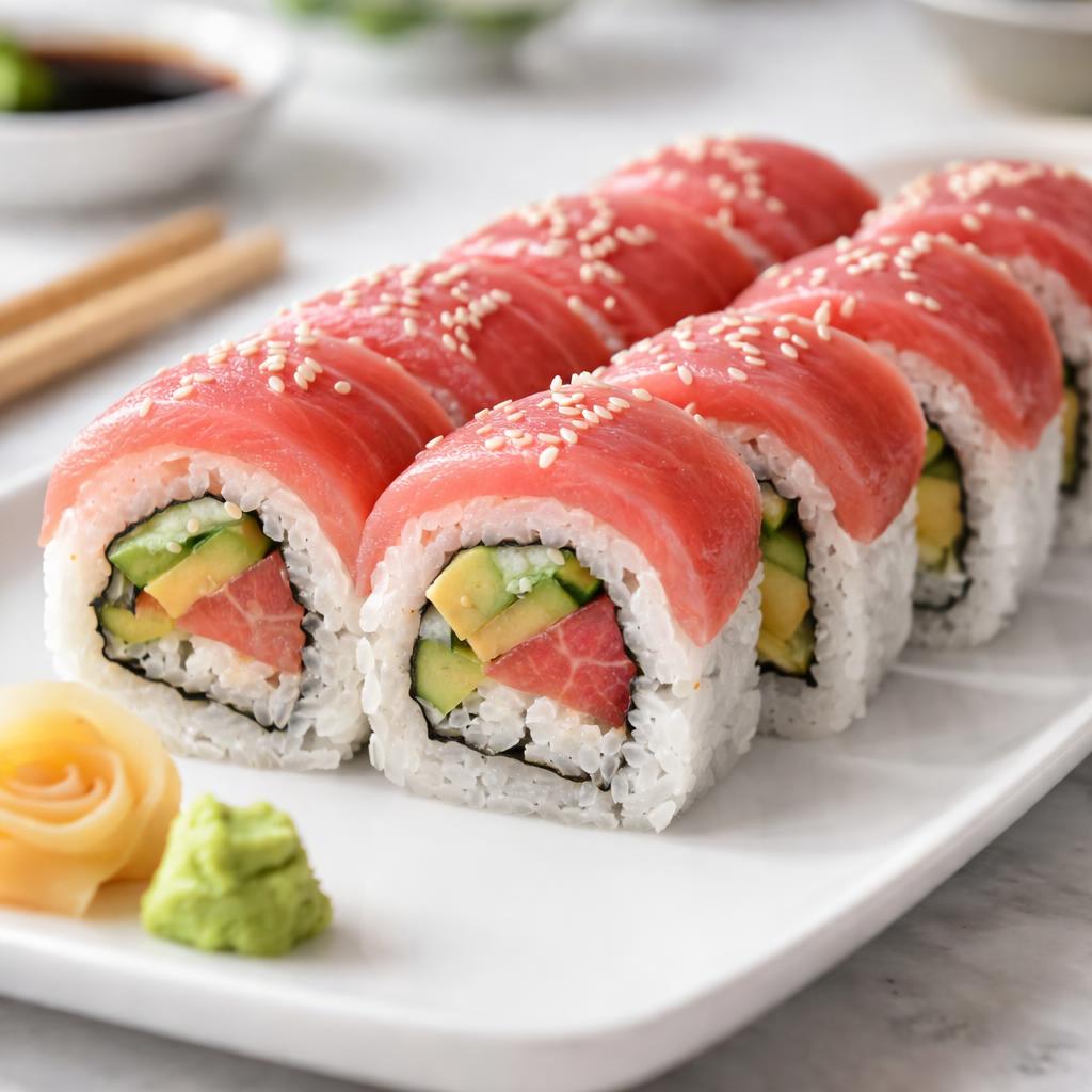 Sushi Roll With Tuna And Avocado