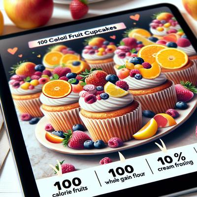 Image of 100 Calorie Fruit Cupcakes