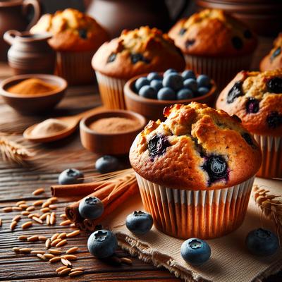 Image of 100 Whole Wheat Blueberry Muffins