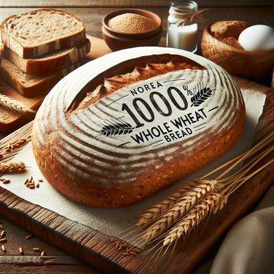 Image of 100 Whole Wheat Bread Plain and Simple No Knead
