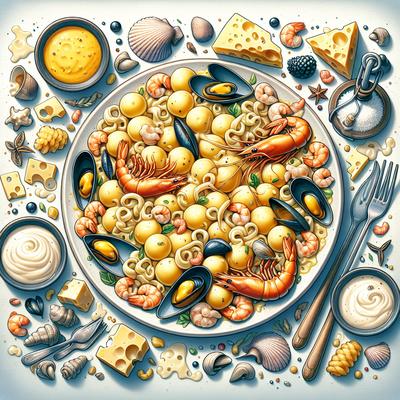 Image of 10 Min Cheesy Gnocchi with Seafood Sauce