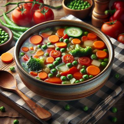 Image of 10 Minute Fat Free Veggie Soup for One
